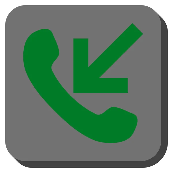 Inkomend gesprek afgerond vierkant Vector Icon — Stockvector