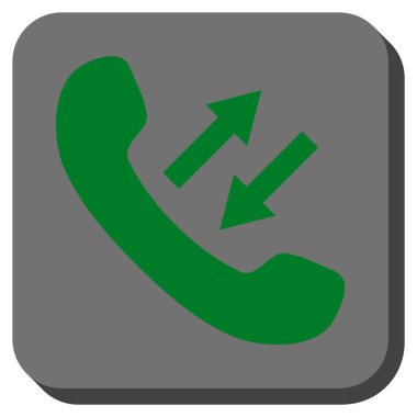 Yuvarlatılmış Kare vektör simge konuşurken telefon