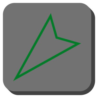 İşaretçi sol aşağı kare vektör simge yuvarlak