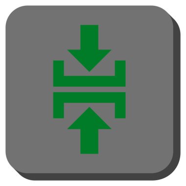 Basın düşey yöndeki kare vektör simge yuvarlak