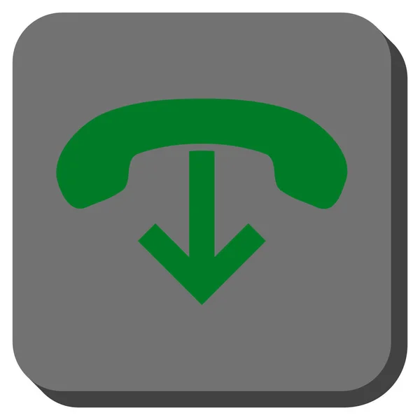 Telefoon ophangen-afgeronde vierkante Vector Icon — Stockvector