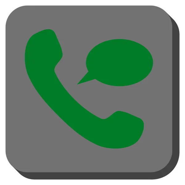 Telefone Mensagem Rounded Square Vector Icon —  Vetores de Stock