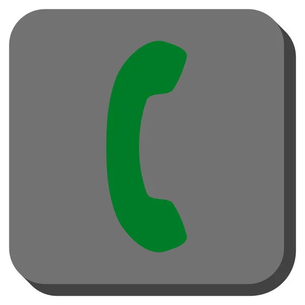 Receptor de teléfono redondeado cuadrado Vector icono — Archivo Imágenes Vectoriales