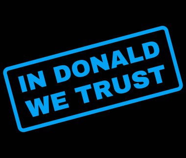 Donald içinde biz lastik damgası vektör güven