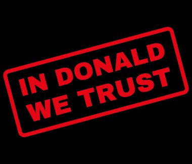 Donald içinde biz lastik damgası vektör güven