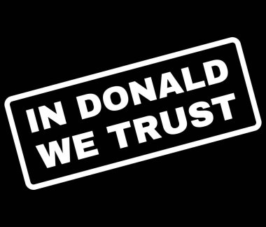 Donald içinde biz lastik damgası vektör güven