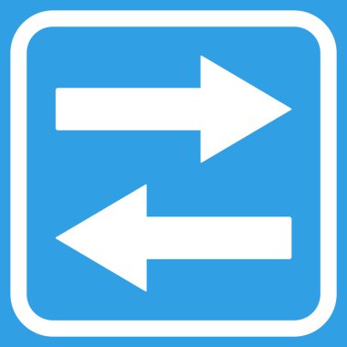 Yatay Çevir ok simge bir çerçeve içinde vektör