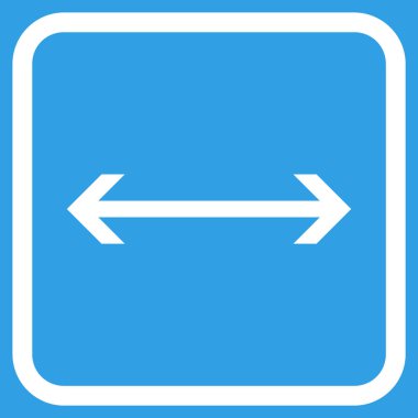 Yatay Çevir vektör simgesi bir çerçeve içinde