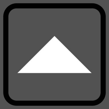 Vektör simgesi bir çerçeve içinde yukarı ok ucu