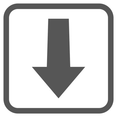 Vektör simgesi bir çerçeve içinde aşağı ok