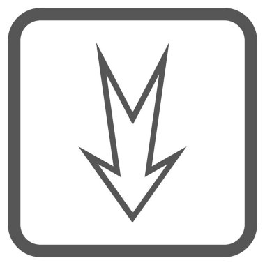 Vektör simgesi bir çerçeve içinde aşağı ok