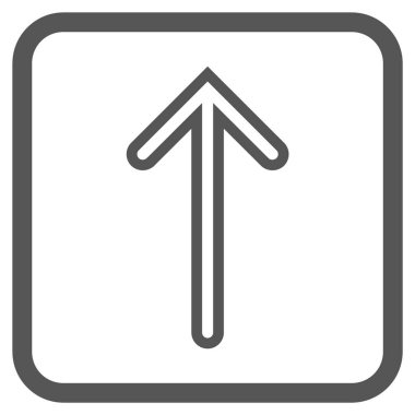 Vektör simgesi bir çerçeve içinde yukarı ok