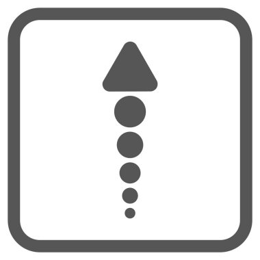 Vektör simgesi bir çerçeve içinde yukarı ok