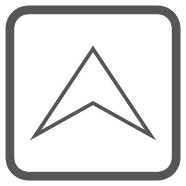 Vektör simgesi bir çerçeve içinde yukarı ok ucu