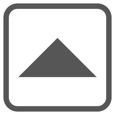 Vektör simgesi bir çerçeve içinde yukarı ok ucu