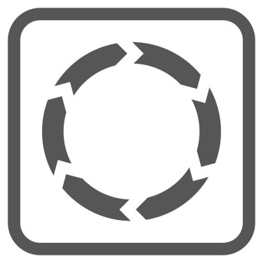 Dolaşım vektör simgesi bir çerçeve içinde