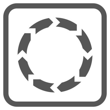 Dolaşım vektör simgesi bir çerçeve içinde