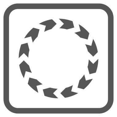 Dolaşım vektör simgesi bir çerçeve içinde