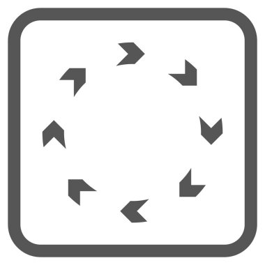 Dolaşım vektör simgesi bir çerçeve içinde