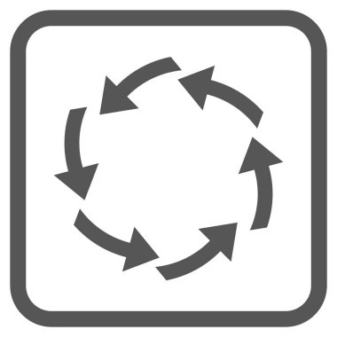 Dolaşım vektör simgesi bir çerçeve içinde