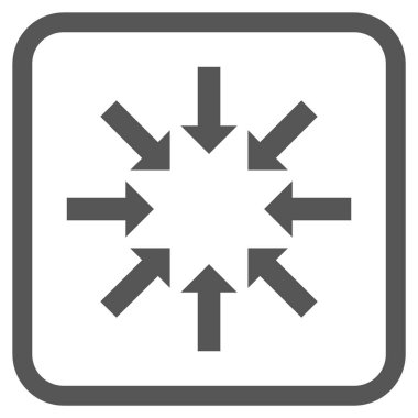 Daraltma okları vektör simgesi bir çerçeve içinde