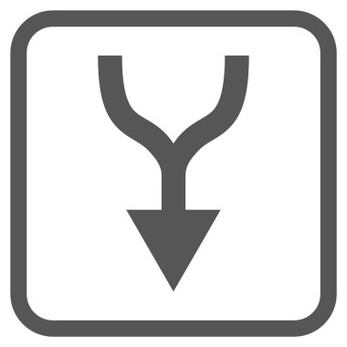 Vektör simgesi bir çerçeve içinde aşağı ok birleştirmek