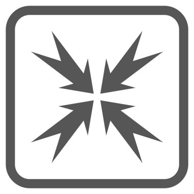 Sıkıştırma ok bir çerçeve içinde simge vektör