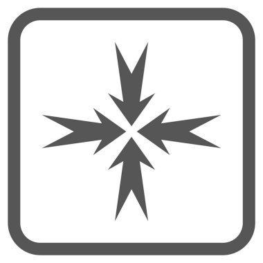 Sıkıştırma ok bir çerçeve içinde simge vektör