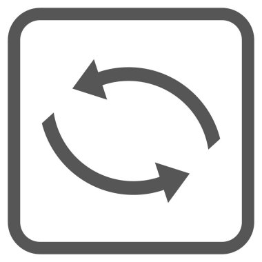 Exchange oklar bir çerçeve içinde simge vektör