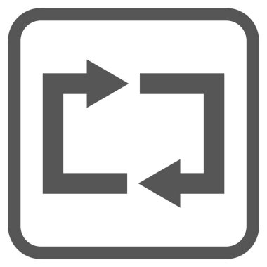 Exchange oklar bir çerçeve içinde simge vektör