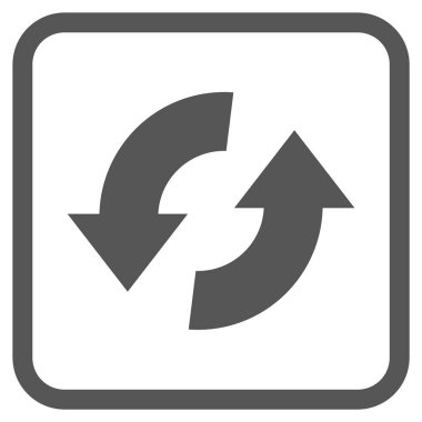 Exchange oklar bir çerçeve içinde simge vektör