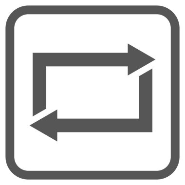 Exchange oklar bir çerçeve içinde simge vektör