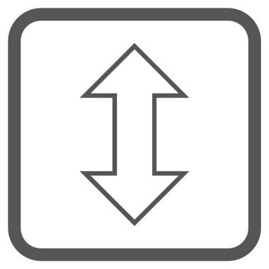 Exchange dikey vektör simgesi bir çerçeve içinde