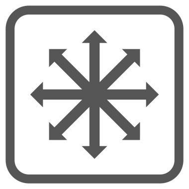 Genişletin okları vektör simgesi bir çerçeve içinde