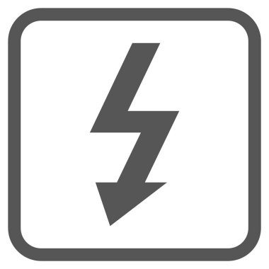 Yüksek gerilim vektör simgesi bir çerçeve içinde