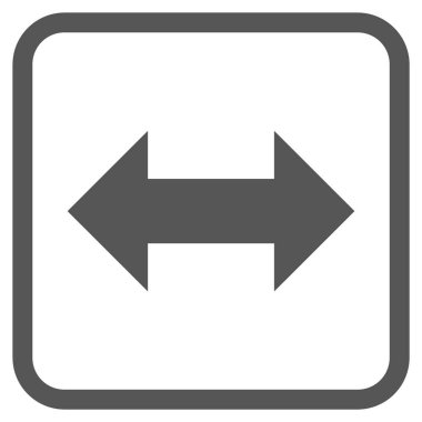 Yatay Exchange oklar bir çerçeve içinde simge vektör