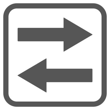 Yatay Çevir ok simge bir çerçeve içinde vektör