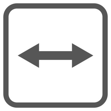 Yatay Çevir vektör simgesi bir çerçeve içinde