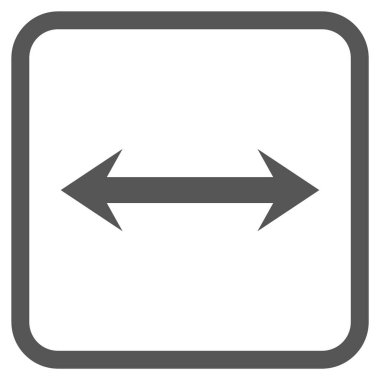 Yatay Çevir vektör simgesi bir çerçeve içinde