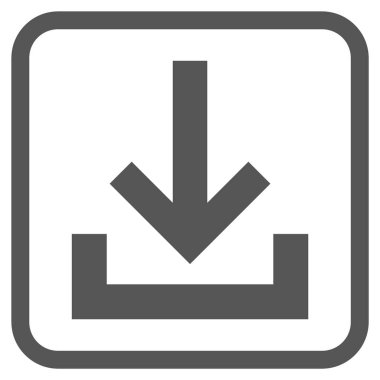 Gelen kutusu vektör simgesi bir çerçeve içinde