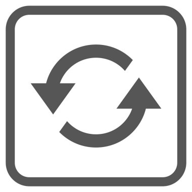 Oklar vektör simgesi bir çerçeve içinde yenileme