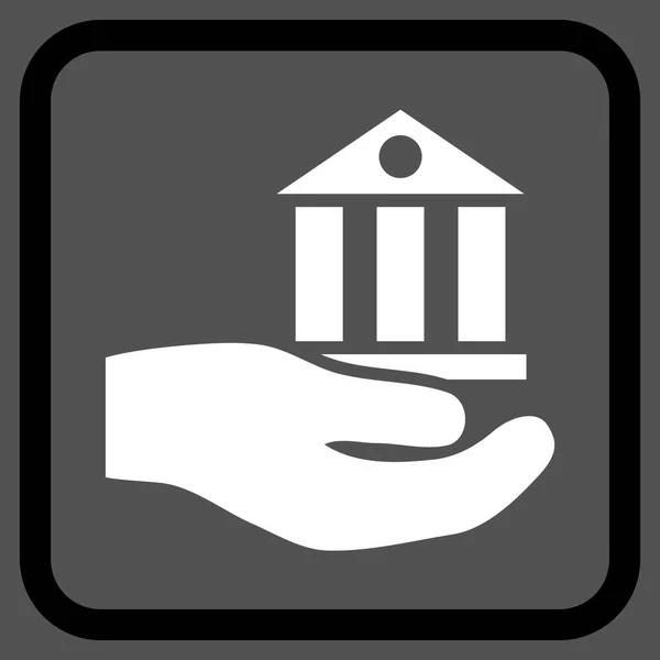 Icône vectorielle de service bancaire dans un cadre — Image vectorielle