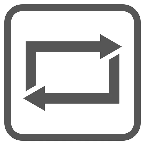 Exchange nyilak vektor ikonjára a keretben — Stock Vector