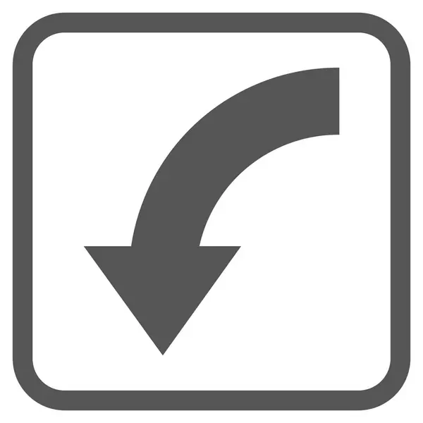Otočit dolů vektorové ikony v rámečku — Stockový vektor