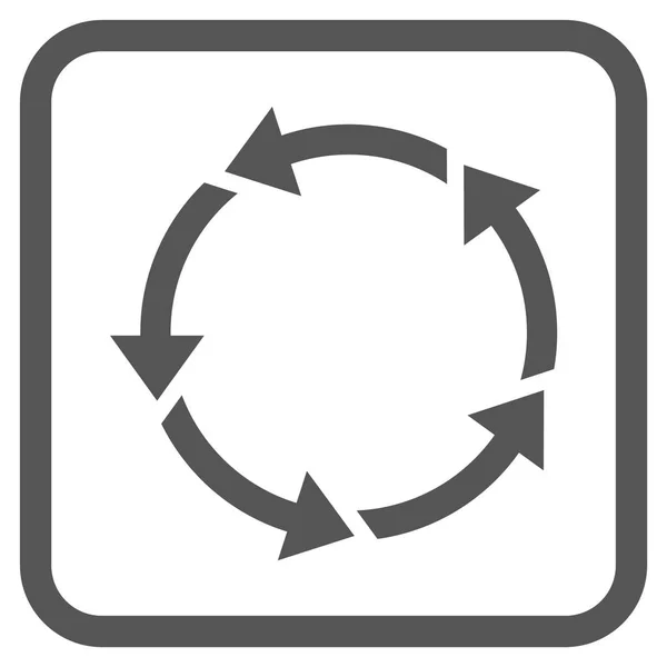 Rotationsvektorsymbol in einem Rahmen — Stockvektor