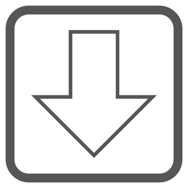 Vektör simgesi bir çerçeve içinde aşağı ok