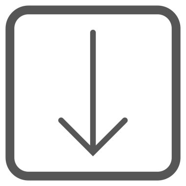 Vektör simgesi bir çerçeve içinde aşağı ok