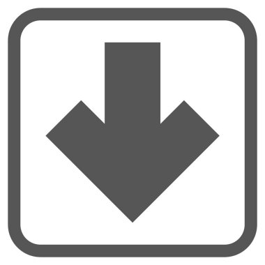 Vektör simgesi bir çerçeve içinde aşağı ok