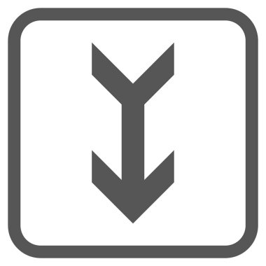 Vektör simgesi bir çerçeve içinde aşağı ok