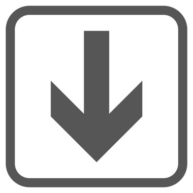 Vektör simgesi bir çerçeve içinde aşağı ok